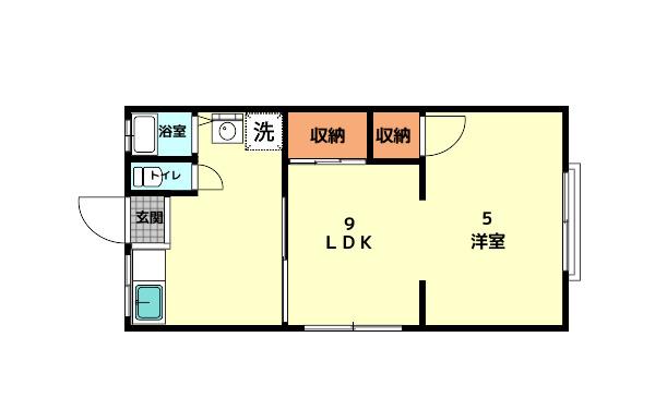 ニュー朝日マンション(2DK/2階)の間取り写真