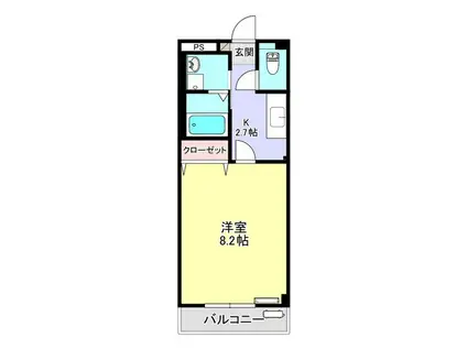 サンシャインシティ(1K/1階)の間取り写真