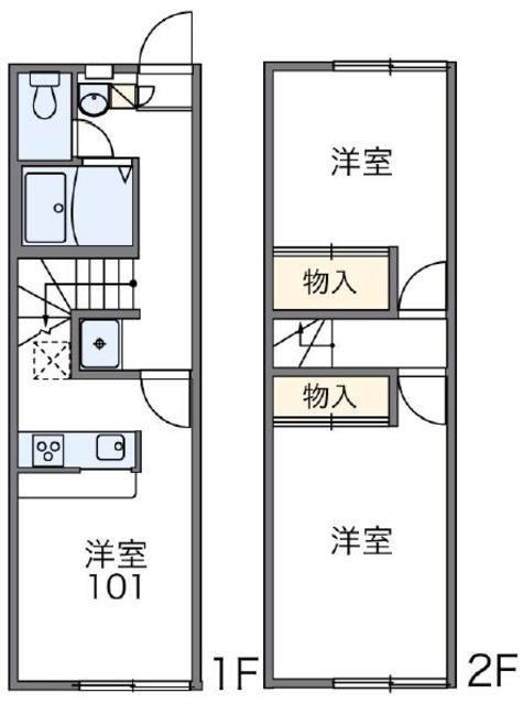 レオパレス峯下B(2DK/1階)の間取り写真