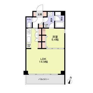 CREST RESIDENCE(1LDK/4階)の間取り写真