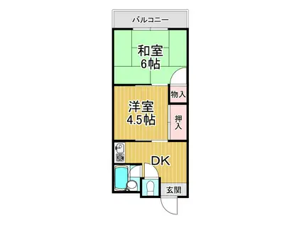 ノース大庄(2DK/2階)の間取り写真