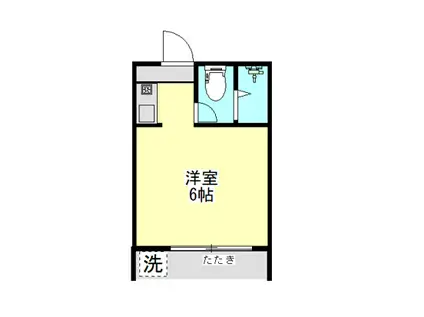 ルミネ東中神(ワンルーム/1階)の間取り写真