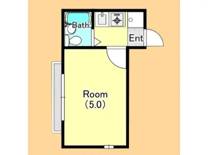 ROSSO氷川台(1K/1階)の間取り写真