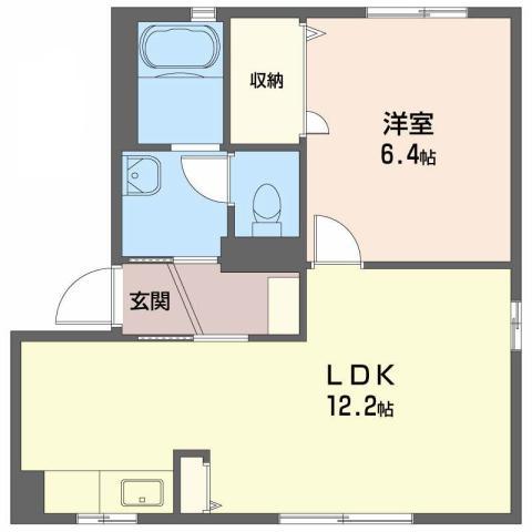 リッシュ良庵 I(1LDK/1階)の間取り写真