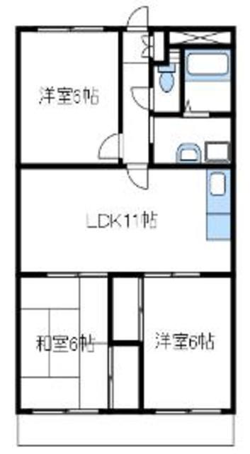 ソレイユ楠(3LDK/3階)の間取り写真