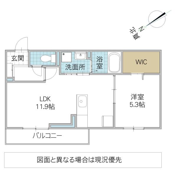 D-INVEST栄町(1LDK/3階)の間取り写真