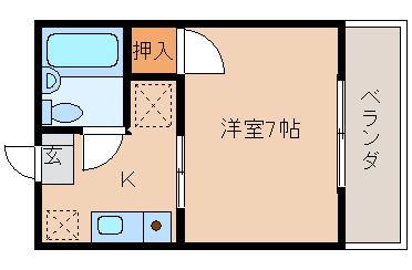 クリーンハイツBE-1(1K/3階)の間取り写真