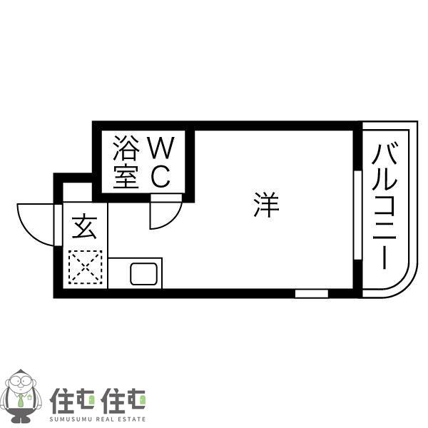 ファンタジア.T.S(ワンルーム/1階)の間取り写真