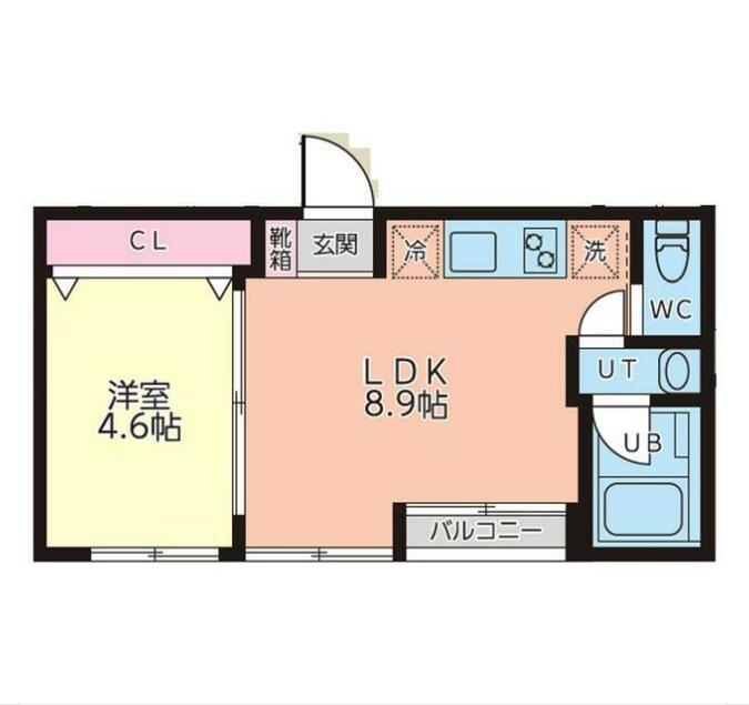ベースキャンプ浜田山(1LDK/4階)の間取り写真