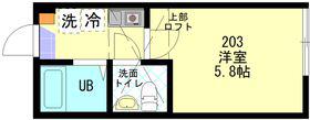 武蔵新城46AP(1K/2階)の間取り写真
