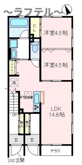 セルパン(2LDK/1階)の間取り写真