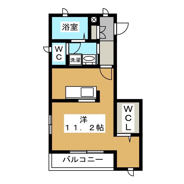 RELAFORT(ワンルーム/1階)の間取り写真