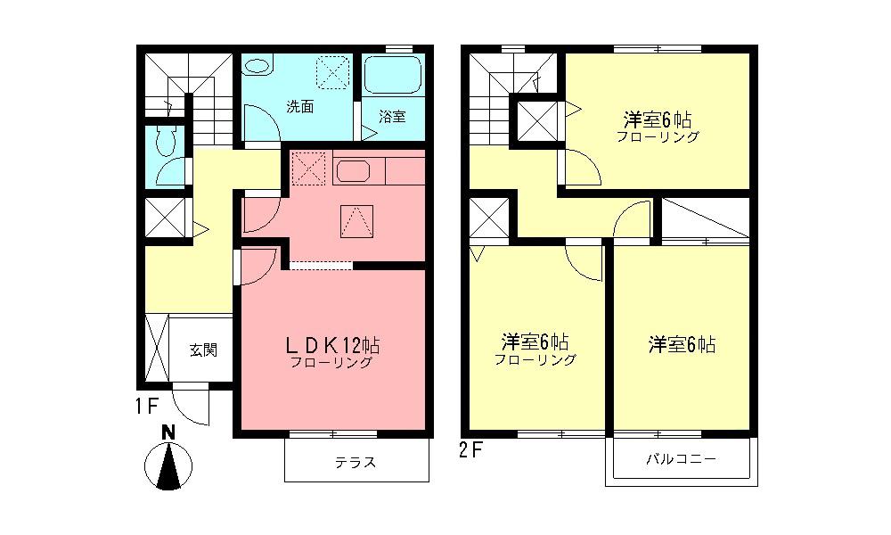 サーフサイドII(3LDK/1階)の間取り写真