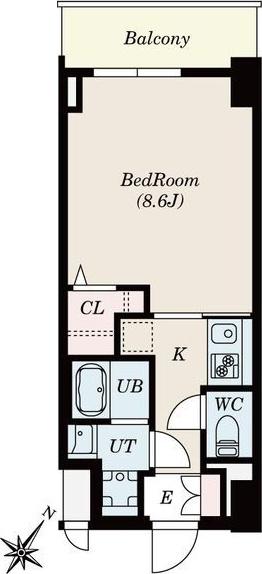 SーRESIDENCE安城ADORABLE(1K/6階)の間取り写真