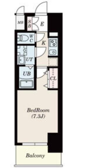 S-RESIDENCE池下駅前(1K/3階)の間取り写真