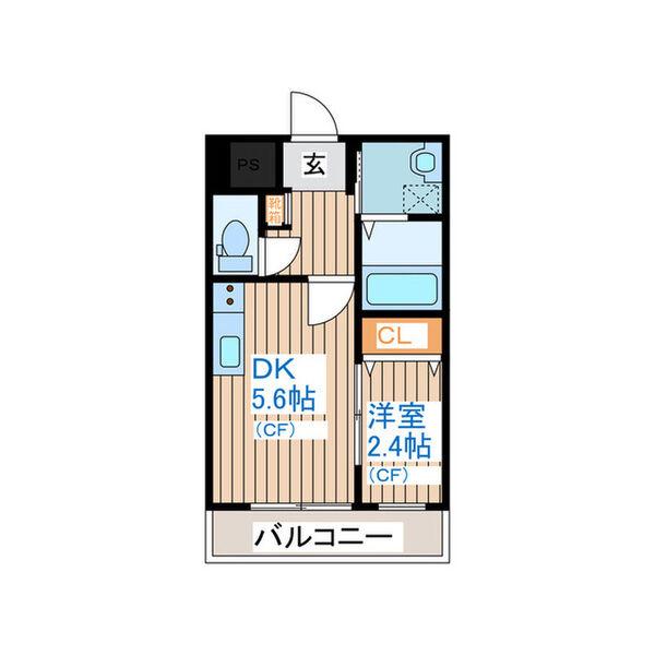 レジデンスREIWA支倉(1DK/7階)の間取り写真