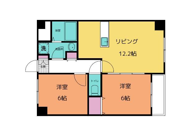 フレンディオ30(2LDK/3階)の間取り写真
