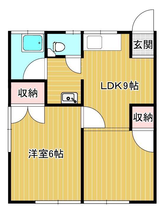 フォレストヴィラV(1LDK/2階)の間取り写真
