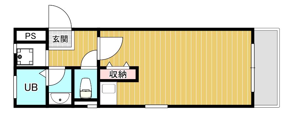 パルティール(1K/2階)の間取り写真