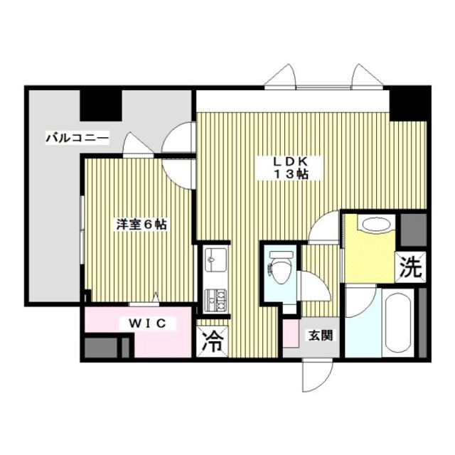 サンプレジエール(1LDK/4階)の間取り写真