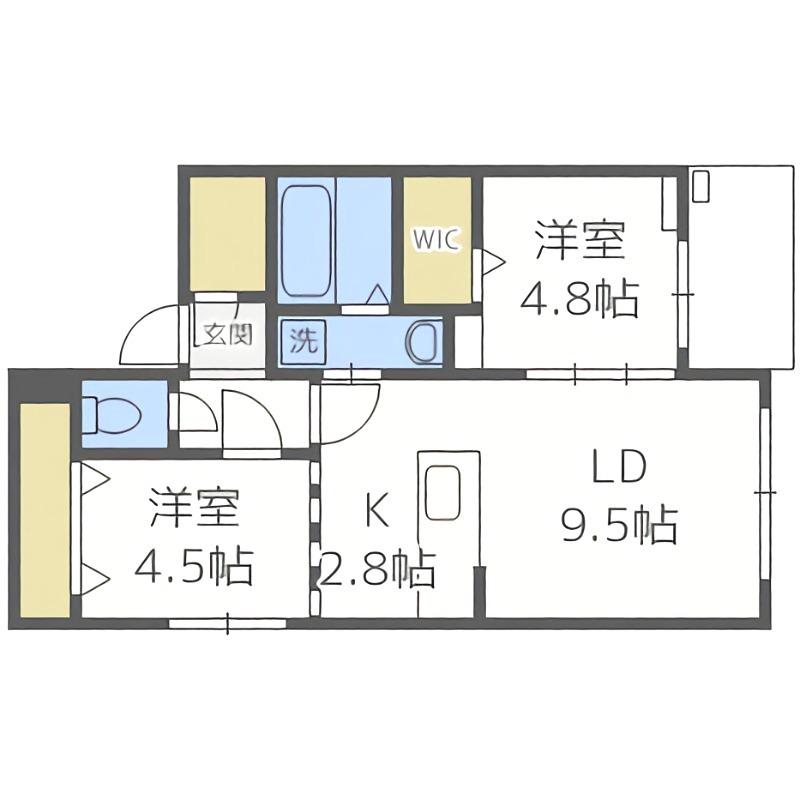 NTホームズ(2LDK/4階)の間取り写真