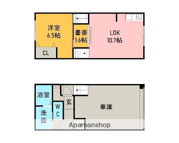 GARAGE HOUSE K(1LDK/1階)の間取り写真
