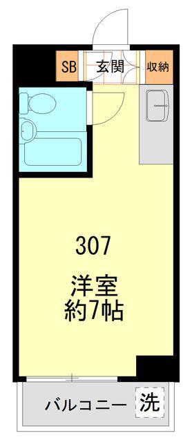 新大塚タウンプラザ(ワンルーム/3階)の間取り写真