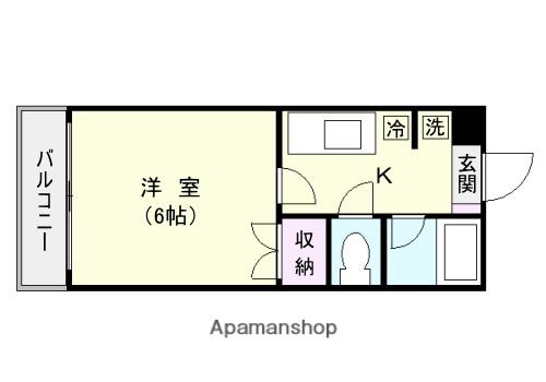 エクステンド城山(1K/3階)の間取り写真