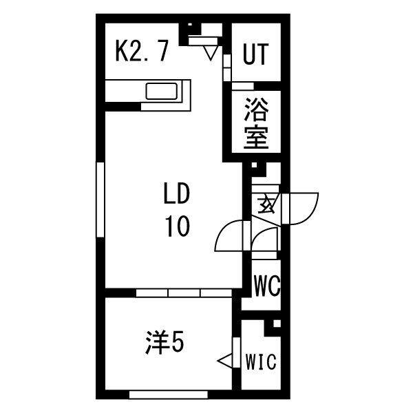 ASUNTO(1LDK/4階)の間取り写真