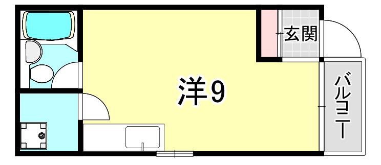 サトオカマンション(ワンルーム/2階)の間取り写真
