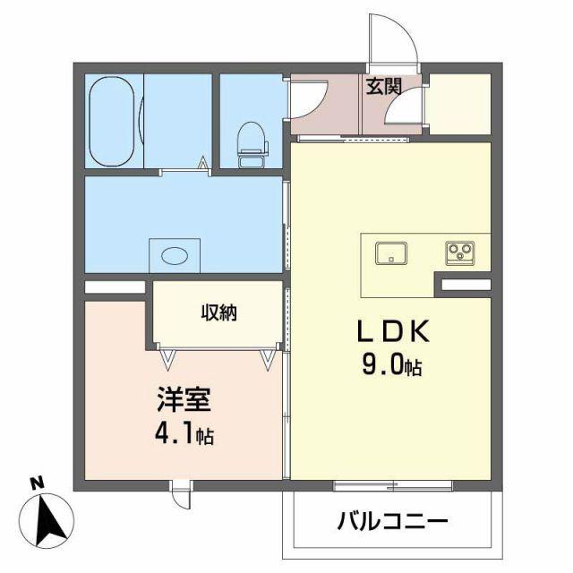 ルミナス コート(1LDK/1階)の間取り写真