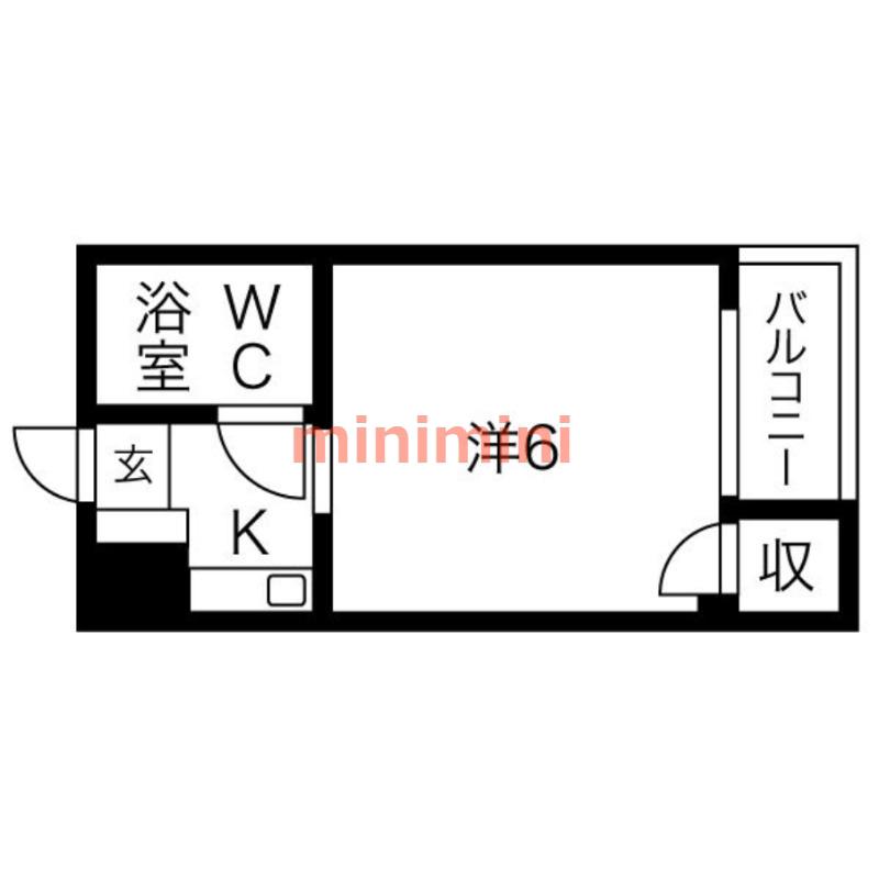 プレアール昭和台(1K/2階)の間取り写真