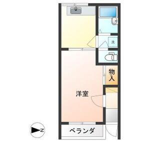 セピックブルー(1K/1階)の間取り写真
