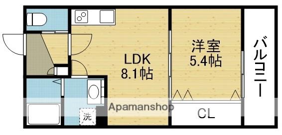 太平寺共同(1LDK/3階)の間取り写真