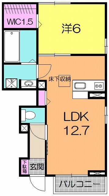 コンフォール(2LDK/1階)の間取り写真