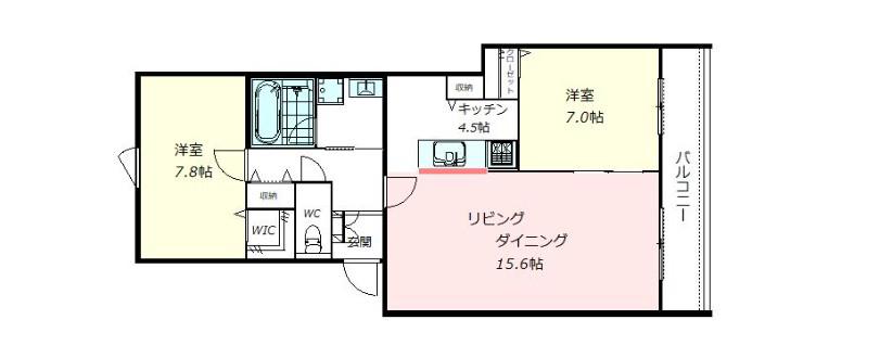 リーブル代々木(2LDK/2階)の間取り写真