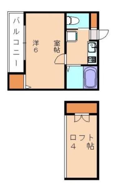 エムビルニュー雅II(1K/1階)の間取り写真