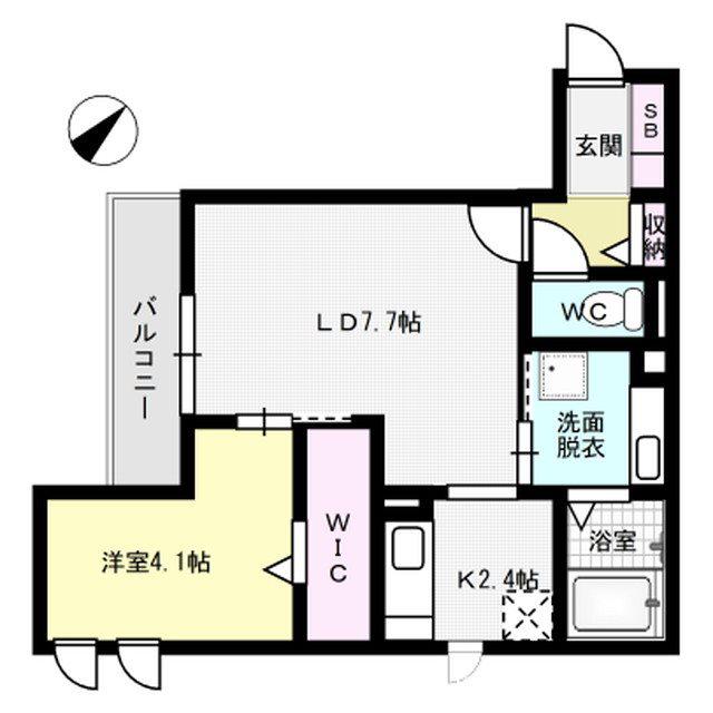 D-ROOM大橋(1LDK/2階)の間取り写真