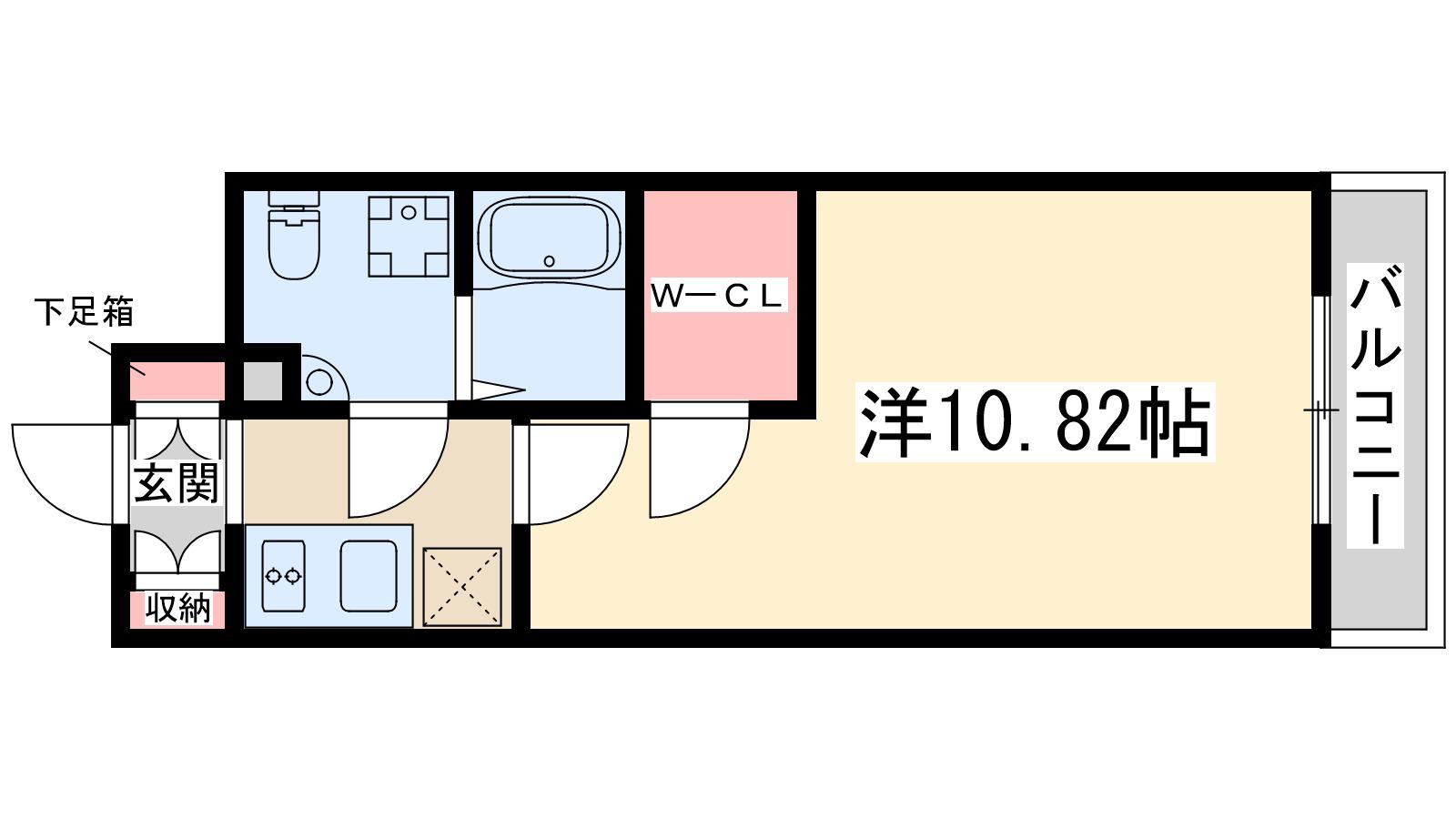 サンレムート江坂ファースト(1K/7階)の間取り写真