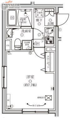 VERXEEDSTAIROMORIKITA(1K/5階)の間取り写真