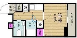 ジュネス東住吉(1K/9階)の間取り写真