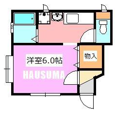グレイスヴィラ(1K/1階)の間取り写真