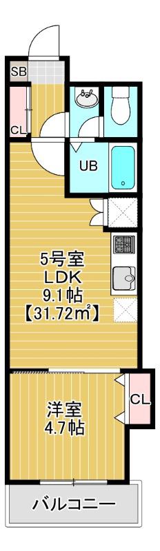 CHARMANT MAISON(1LDK/3階)の間取り写真