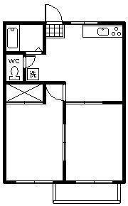 ROOM.三々五々 B(2DK/2階)の間取り写真