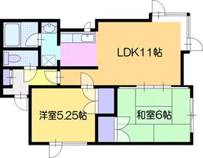 サンハイム(2LDK/2階)の間取り写真