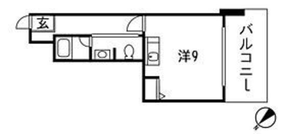 ALIVIO(ワンルーム/4階)の間取り写真