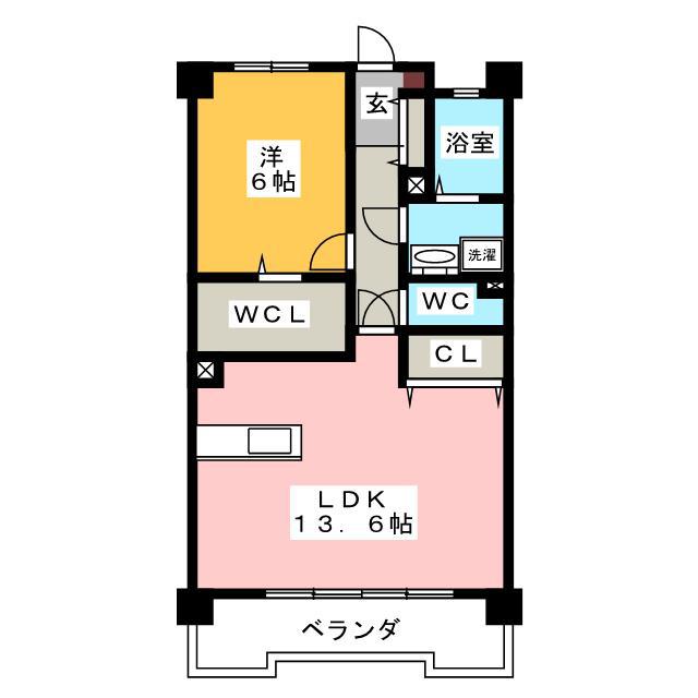 ロイヤルハイツワコーII(1LDK/2階)の間取り写真