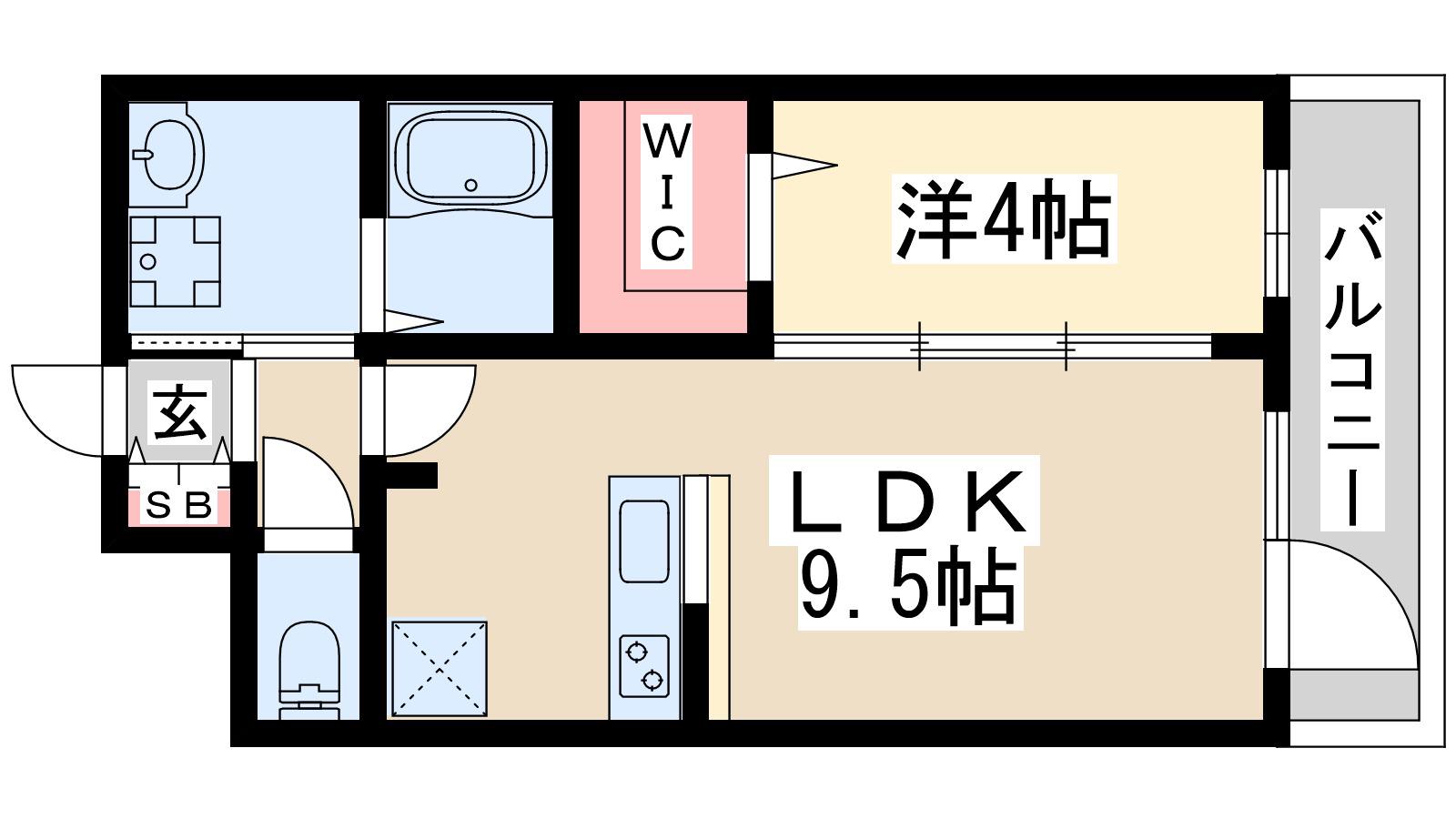 エスレジデンス東三国アマンテ(1LDK/3階)の間取り写真