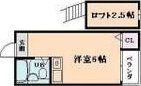 ヴィラ大淀(ワンルーム/2階)の間取り写真
