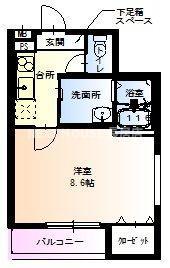 フジパレス堺南長尾VII番館(1K/2階)の間取り写真